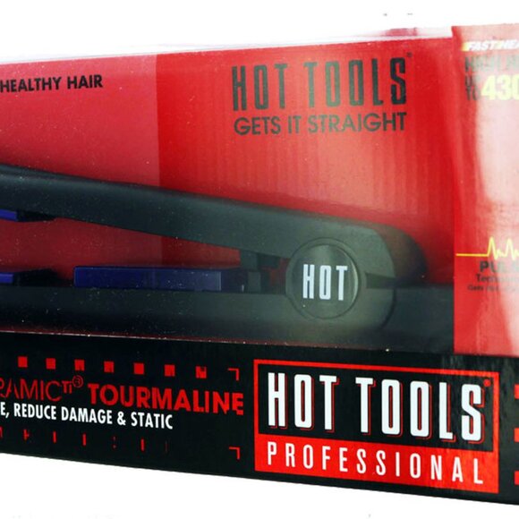 Hot Tools Pro Ceramic Ti Tourmaline 1" Flat Straightening Iron #1188 Styling $60 - Picture 3 of 6